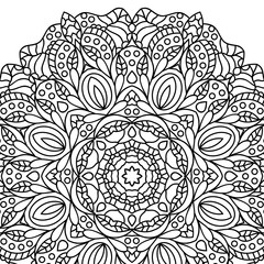 Coloring book pages. Mandala