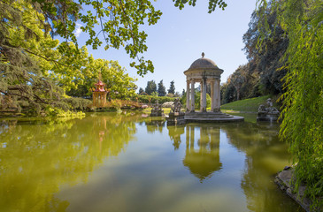 GENOA, (GENOVA), APRIL 28, 2017 - Diana Temple in Villa Durazzo- Pallavicini in Genoa Pegli, Italy