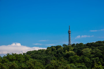 Obraz premium Tower on Petrin hill in Prague, Czech Republic
