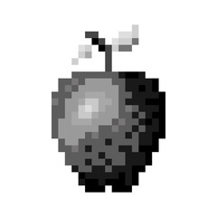 Obraz premium monochrome pixelated apple fruit food