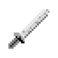 Obraz premium monochrome pixelated sword element to fight