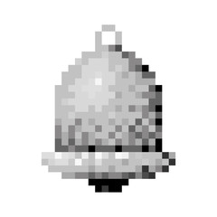 monochrome pixelated bell element icon