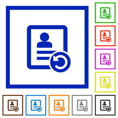 Undo contact changes flat framed icons