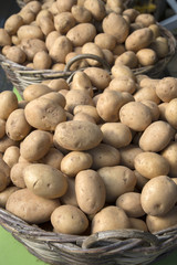 Potatoes on Market Stall