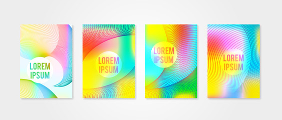 Poster covers set with circle shapes 6. Trendly modern hipster and memphis background colors. Vector templates for placards, banners, flyers, presentations and reports.