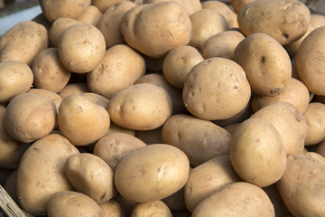 Potatoes on Market Stall