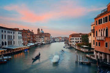 Venice grand canal sunset