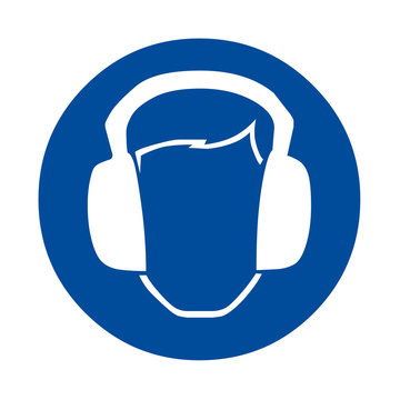 Safety sign ear protection 