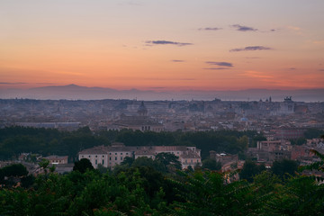 Fototapeta na wymiar Rome Rooftop view