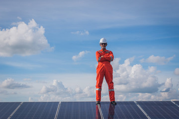 electrician checking and resolve problem of generate power in main distribution room
