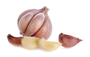 Garlic isolated on white background