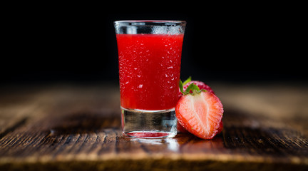 Homemade Strawberry liqueur © HandmadePictures