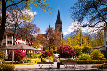 Fototapeta na wymiar Cathoric Church, Castle Church and Monastery Interlaken, Switzerland
