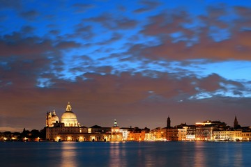 Venice skyline at night