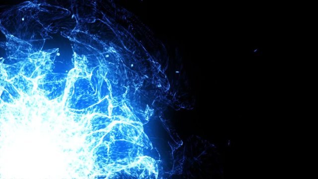 Energy Wave 1002: Glowing blue plasma bursts with energy (Loop).