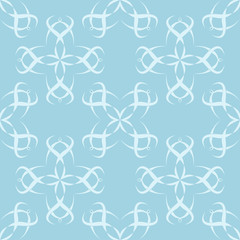 Seamless floral pattern with ornaments