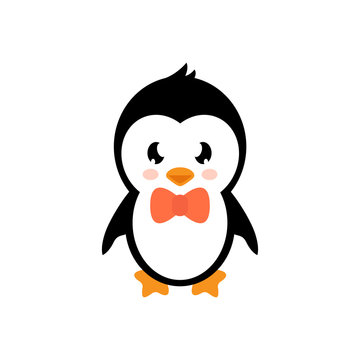 cartoon penguin with tie