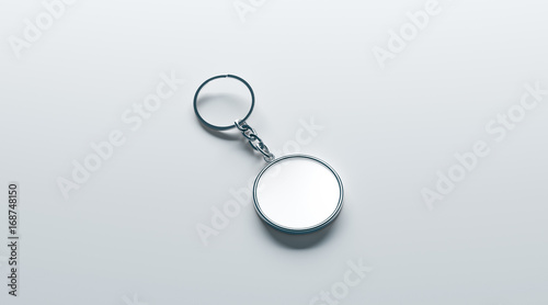 Download Blank Metal Round White Key Chain Mock Up Isometric View 3d Rendering Clear Silver Circular Keychain Design Mockup Isolated Empty Plain Keyring Souvenir Holder Template Steel Circle Trinket Label Wall Mural Alexandr Bognat
