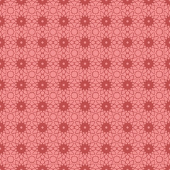 Vintage red ornament. Floral seamless pattern