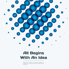 Abstract blue vector design round elements for graphic template