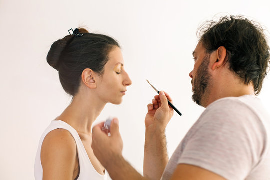 Make up artist doing makeup