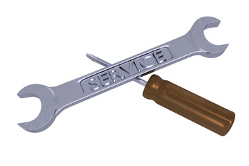 Wrench and screwdriver