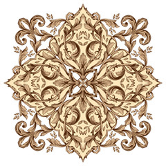 Fototapeta premium Vector baroque of vintage elements for design. 
