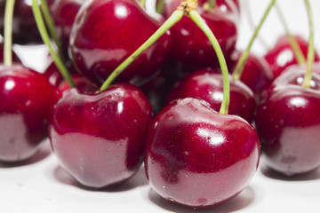 Red cherry, background