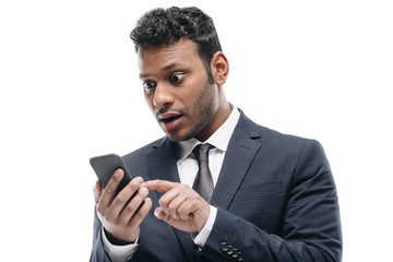 businessman using smartphone