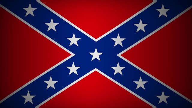 4K Flag of the Confederacy Waving in the Wind
