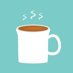 hot coffee cup icon- vector illustration