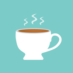 hot coffee cup icon- vector illustration