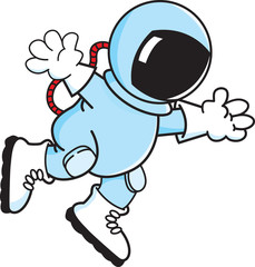 Cartoon illustration of an astronaut.