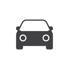 Car icon vector, filled flat sign, solid pictogram isolated on white. Vehicle symbol, logo illustration. Pixel perfect vector graphics