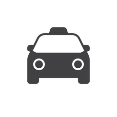 Taxi icon vector, filled flat sign, solid pictogram isolated on white. Symbol, logo illustration. Pixel perfect vector graphics