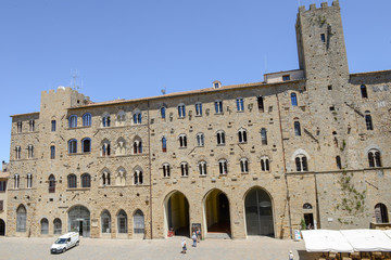 The old town of Volterra on Italy