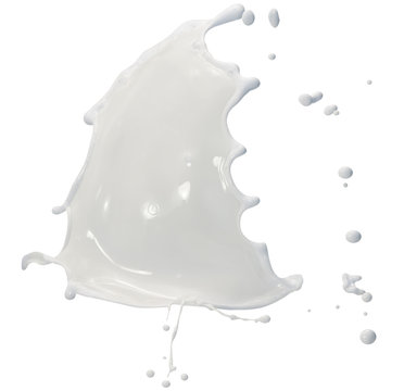 milk splashes isolated on a white background