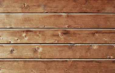 Brown old wood or wooden vintage plank floor or wall surface background decorative pattern. A minimal tabletop cover, simple material for retro or creative designs in constructions or furniture decor