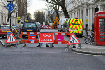 Closed street in London Road Works