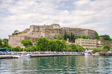 Fototapeta na wymiar View of the Neo Frourio in the city of Corfu