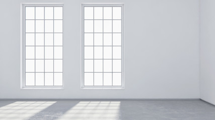 
Modern bright interiors. 3D rendering