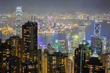 Fototapeta na wymiar Panorama of Hong Kong city