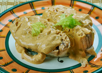 Salmon with creamy mustard sauce