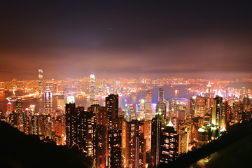Fototapeta premium Panorama of Hong Kong city