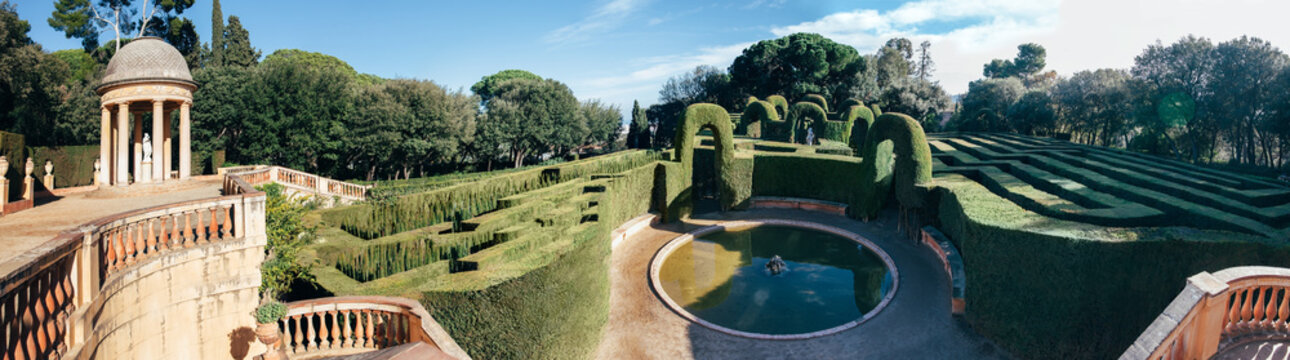 Park labyrinth in Barcelona, Spain