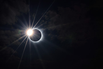 Total solar eclipse, photograph of the phenomenon, Fiji Island year 2012 - 168766111