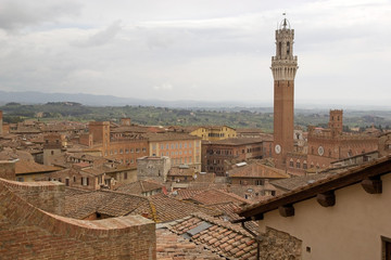 Fototapeta na wymiar View of old Siena, Tuscany, Italy