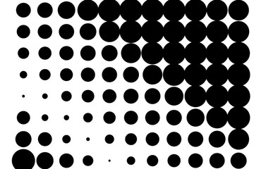 Comic pattern. Monochrome halftone background. Black and white color. Vector illustration