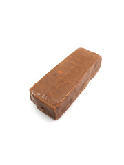 Chocolate bar on white background