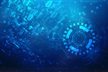 Digital Abstract technology background, 3d rendering